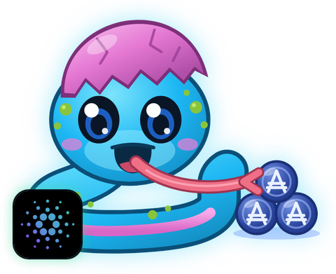 Solada Feed · powered by $FEED Solada Feed logo: bbsnek, the $FEED mascot, eating ADA coins next to the Solada logo
